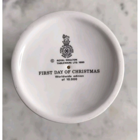 Royal Doulton 12 Days Christmas Goblet Partridge Pear Tree Bone China Holiday - Picture 2 of 8